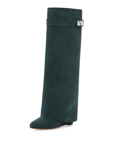 givenchy boots green over the knee|givenchy shark boots on sale.